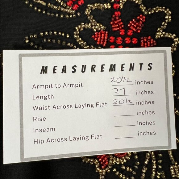 Chicos Womens Embellished Flower Puff Sleeve Top Beaded Black Cotton size Large - Picture 13 of 13